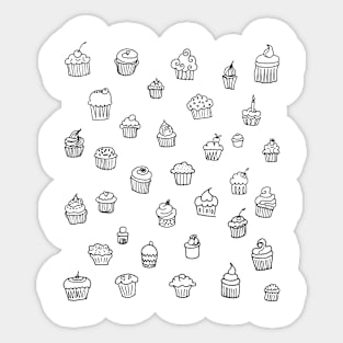 Cupcake collage Sticker